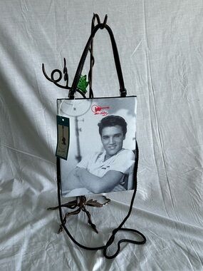 NWT Elvis Presley Black and White Icon Portrait Tote Bag